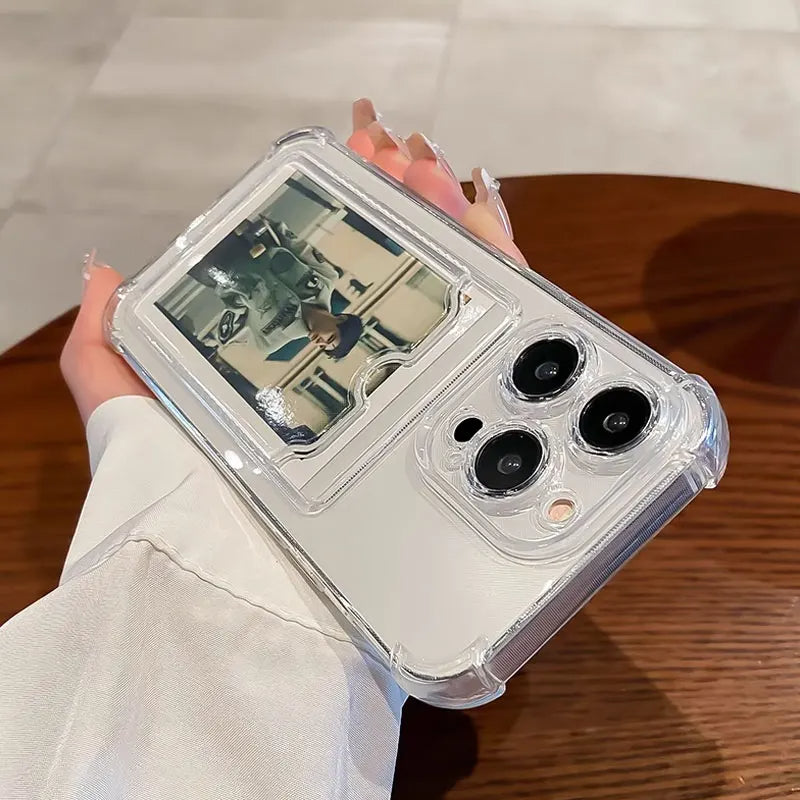 Transparent Card Slot Case