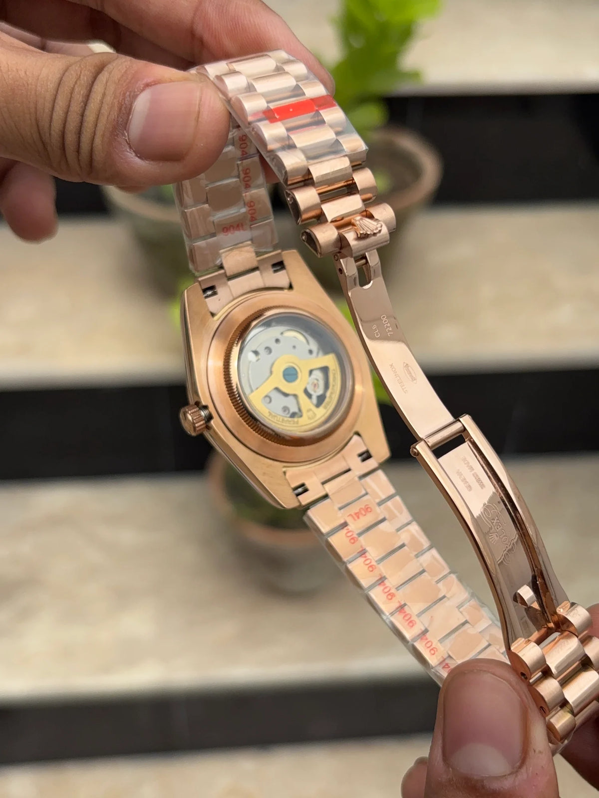 RLX Day-Date Automatic Rose Gold - Chocolate Roman