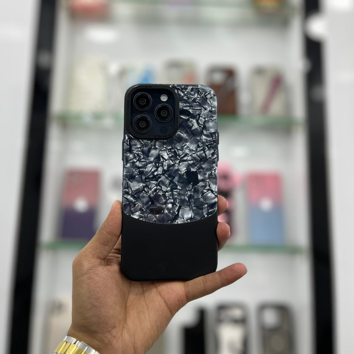 Two Tone Carbon Marble Case