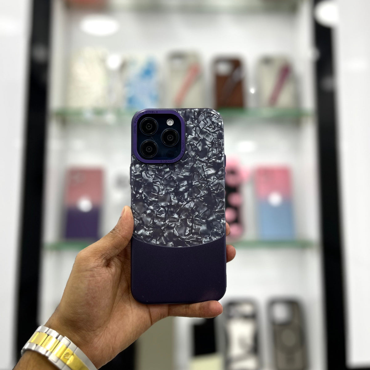 Two Tone Carbon Marble Case