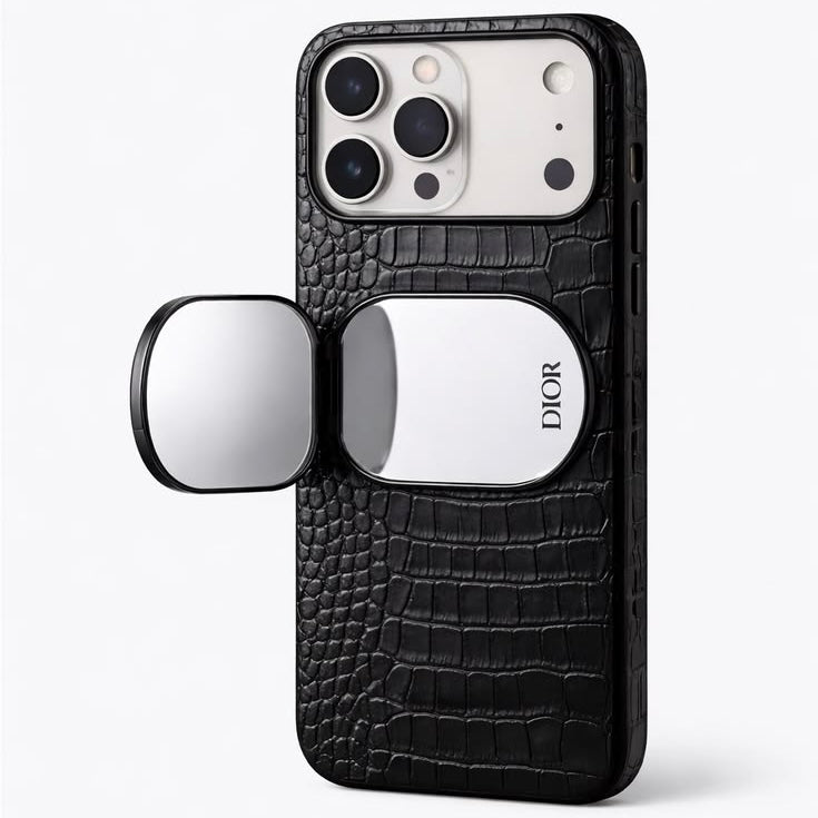 DI🔘R Beauty Phone Ring Holder – Dual Mirror