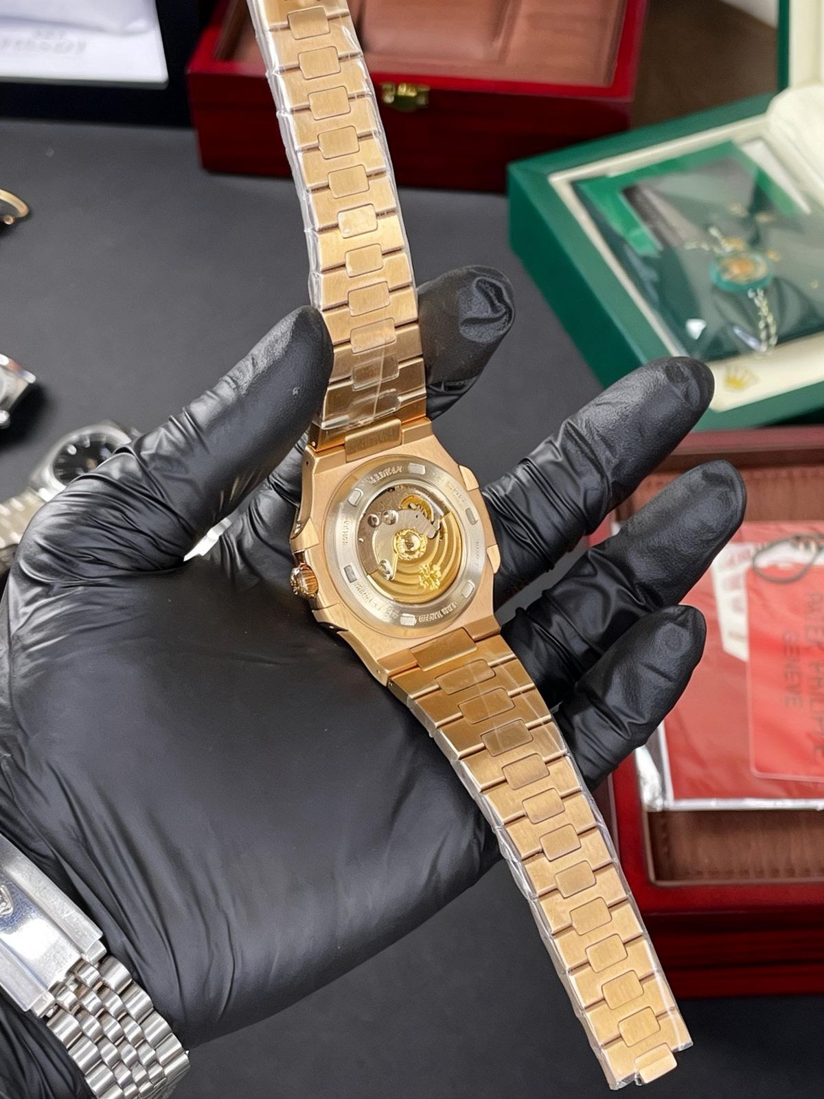 PP - Nautilus Rosegold Black - AAA Quality