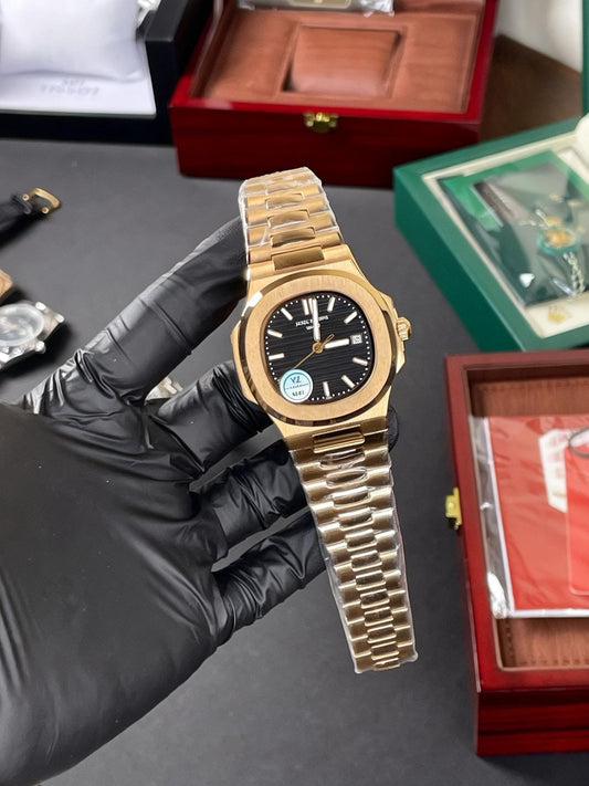 PP - Nautilus Rosegold Black - AAA Quality