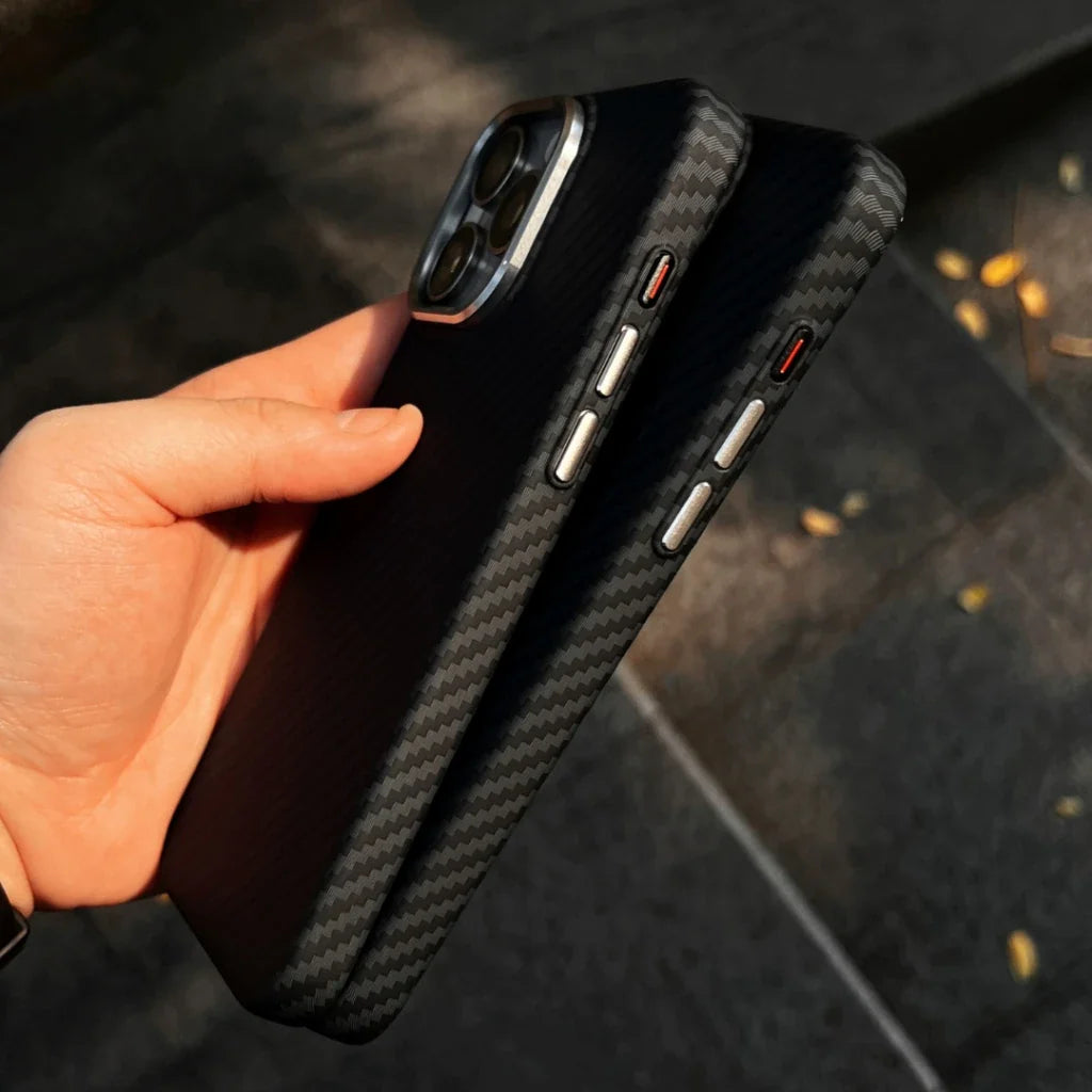 Carbon Fiber Black Wavy Case