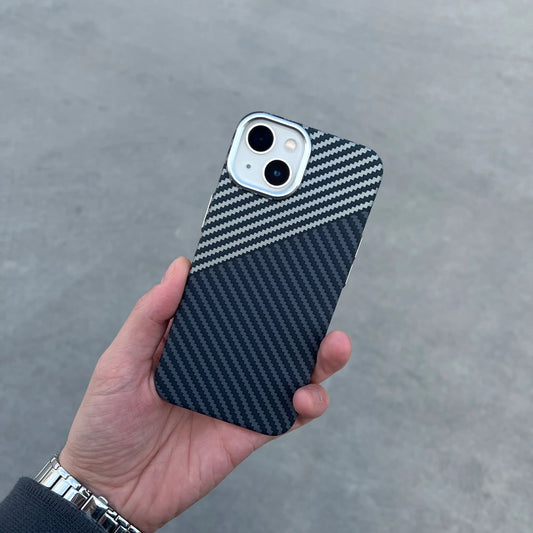 Kevlar Carbon Fiber Black Grey Edition Phone Case