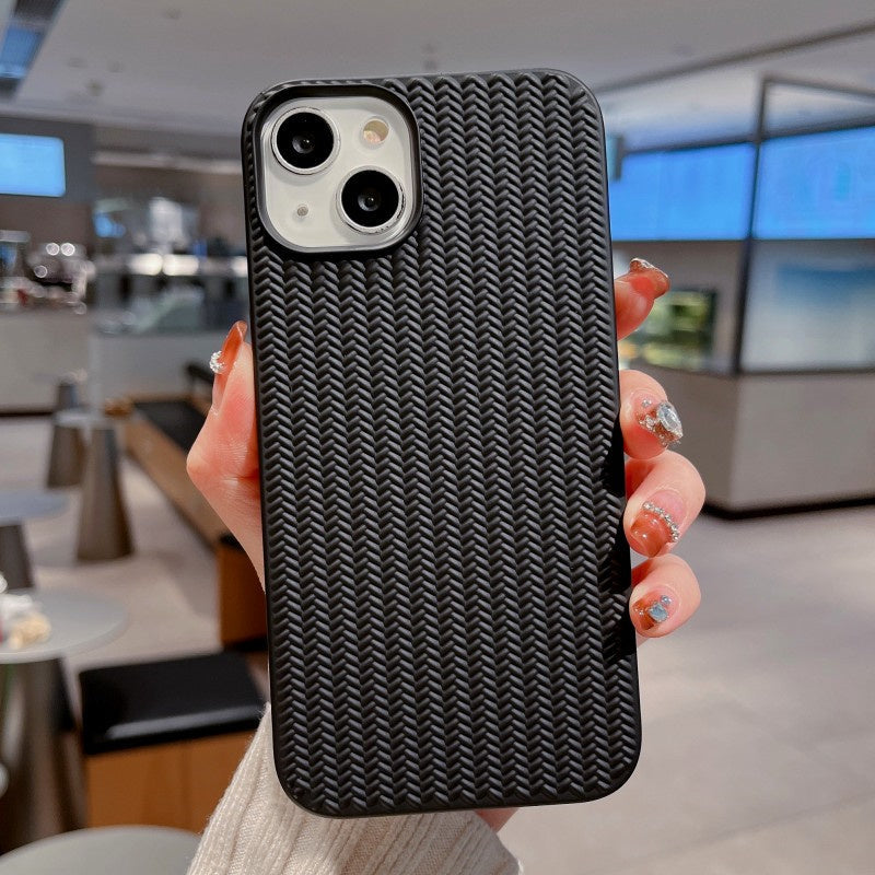 Knitted Pattern Matt Black Case