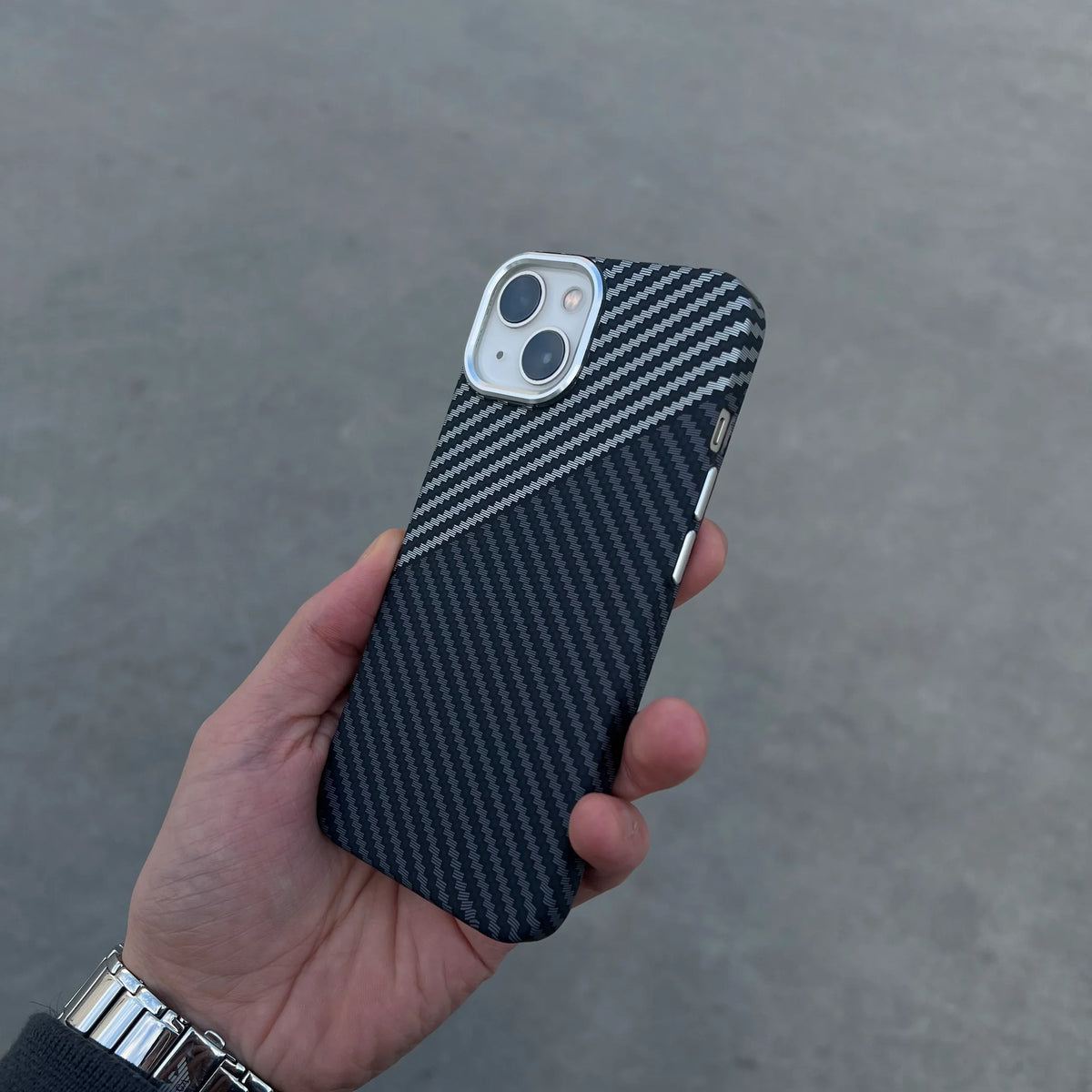 Kevlar Carbon Fiber Black Grey Edition Phone Case