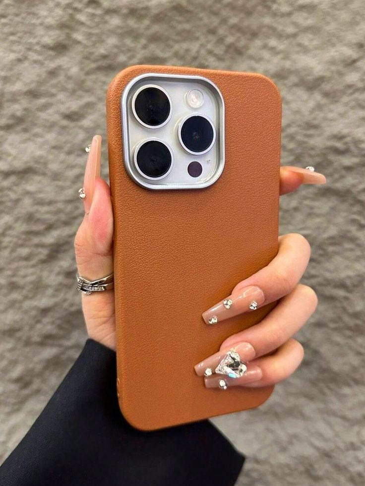 Spigen Soft Leather Case With Camera Metal Ring